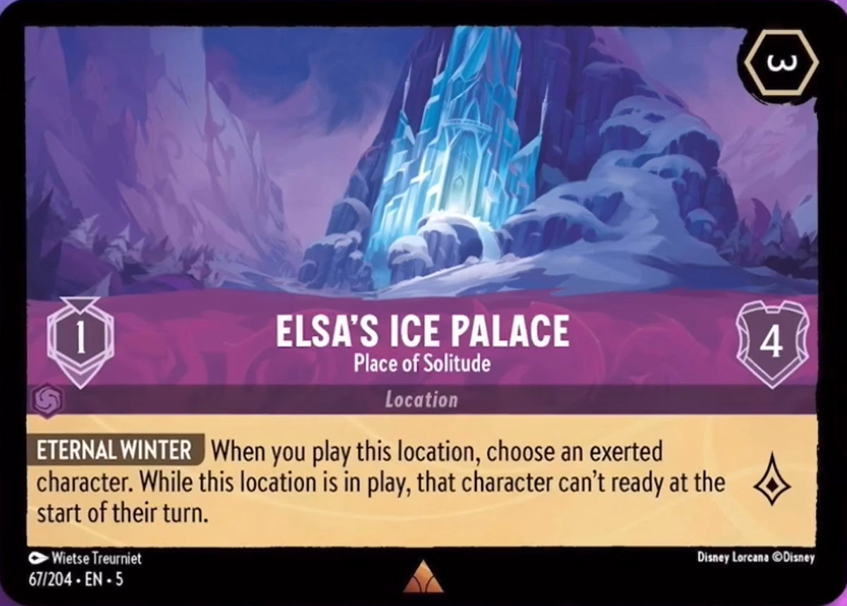 067/204 Elsa's Ice Palace - Place of Solitude Lorcana Shimmering Skies Rare