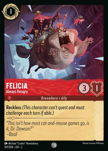 107/204 Felicia - Always Hungry Disney Lorcana Rise of the Floodborn Common