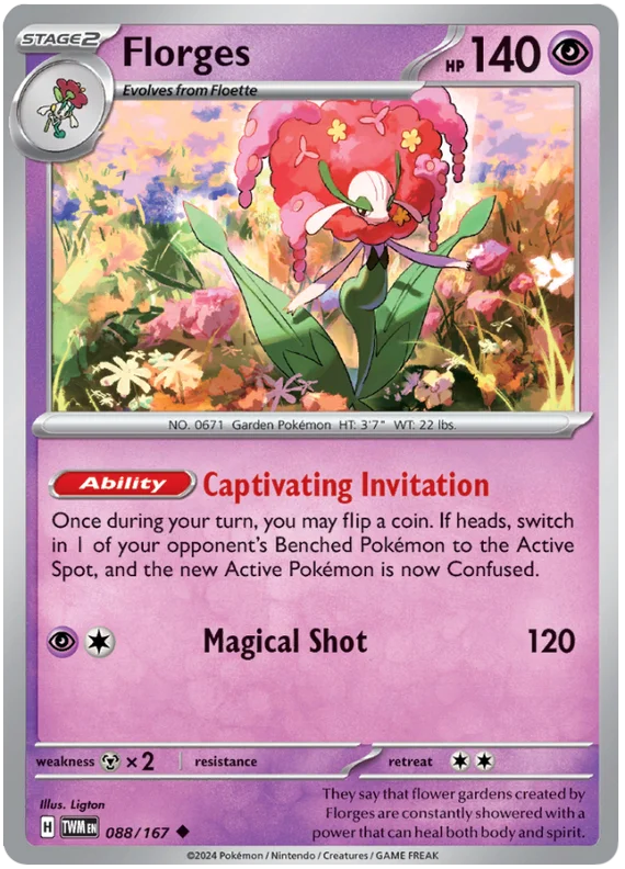 088/167  Florges  Twilight Masquerade  Uncommon