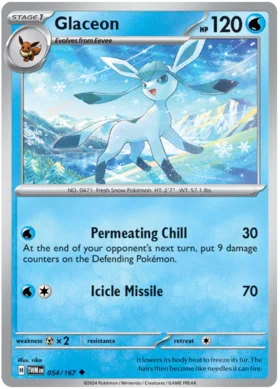 054/167  Glaceon  Twilight Masquerade  Uncommon