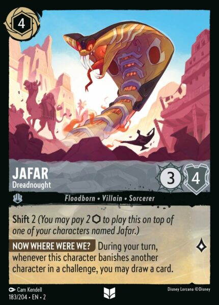 183/204 Jafar - Dreadnought Disney Lorcana Rise of the Floodborn Uncommon