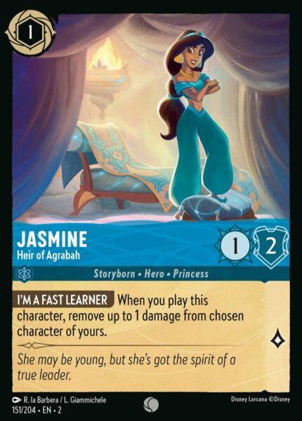 151/204 Jasmine - Heir of Agrabah Disney Lorcana Rise of the Floodborn Common FOIL