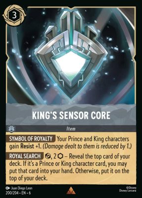 200/204	Disney Lorcana Azurite Sea King's Sensor Core Rare