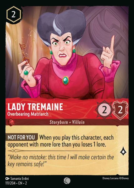 Lady Tremaine - Overbearing Matriarch Disney Lorcana Rise of the Floodborn Common 111/204 FOIL