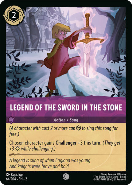 Legend of the Sword in the Stone Disney Lorcana Rise of the Floodborn Common 064/204 FOIL