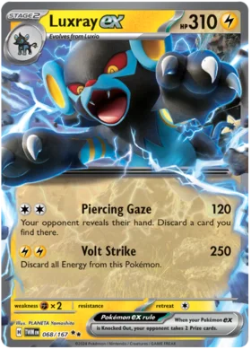 068/167  Luxray ex  Twilight Masquerade  Double Rare