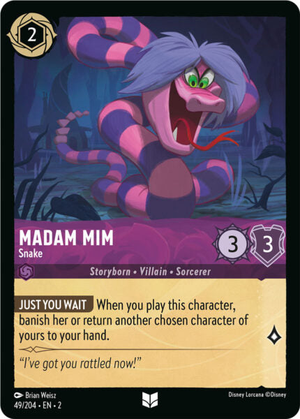 049/204 Madam Mim - Snake Disney Lorcana Rise of the Floodborn Uncommon