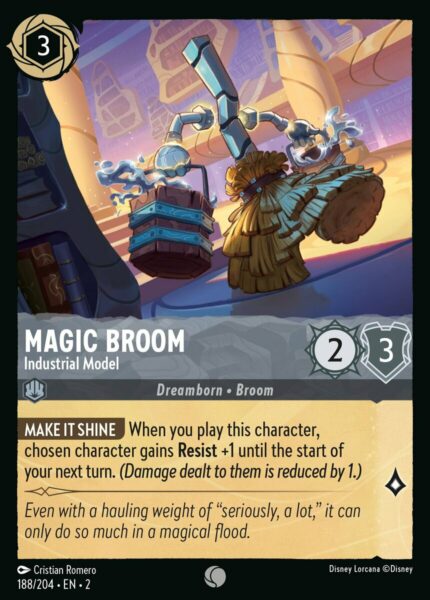 188/204 Magic Broom - Industrial Model Disney Lorcana Rise of the Floodborn Common