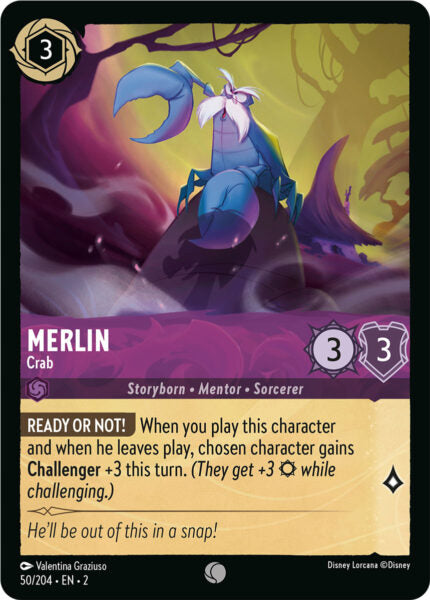 050/204 Merlin - Crab Disney Lorcana Rise of the Floodborn Common