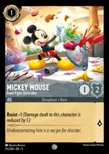 176/204 Mickey Mouse - Food Fight Defender Lorcana Shimmering Skies Common