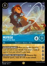 150/204 Mufasa - Ruler of Pride Rock Lorcana Shimmering Skies Legendary