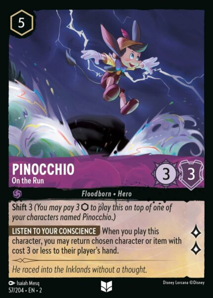 057/204 Pinocchio - On the Run Disney Lorcana Rise of the Floodborn Uncommon