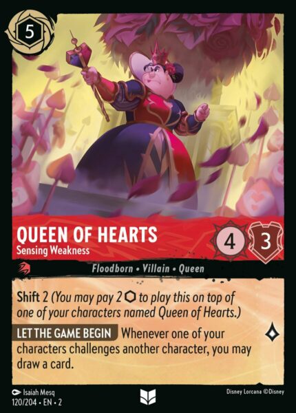 120/204 Queen Of Hearts - Sensing Weakness Disney Lorcana Rise of the Floodborn Uncommon