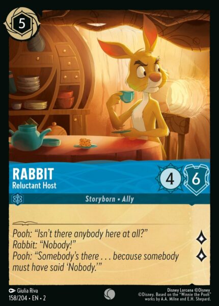 158/204 Rabbit - Reluctant Host Disney Lorcana Rise of the Floodborn Common