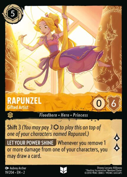 019/204 Rapunzel - Gifted Artist Disney Lorcana Rise of the Floodborn  Uncommon