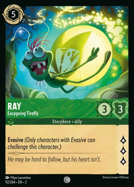 Ray - Easygoing Firefly Disney Lorcana Rise of the Floodborn Common 092/204 FOIL