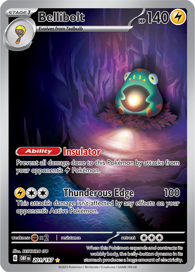 Bellibolt 201/197 Illustration Rare Pokemon Card (SV Obsidian Flames)