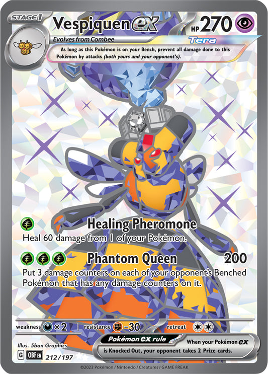 Vespiquen ex 212/197 Ultra Rare Pokemon Card (SV Obsidian Flames)