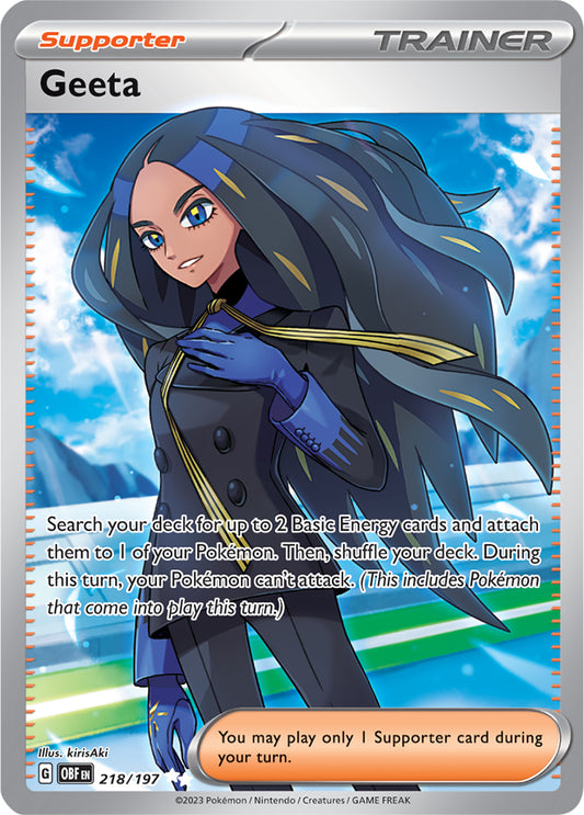 Geeta 218/197 Ultra Rare Pokemon Card (SV Obsidian Flames)