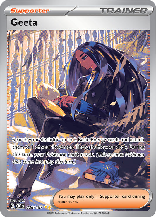 Geeta 226/197 Special Illustration Rare Pokemon Card (SV Obsidian Flames)