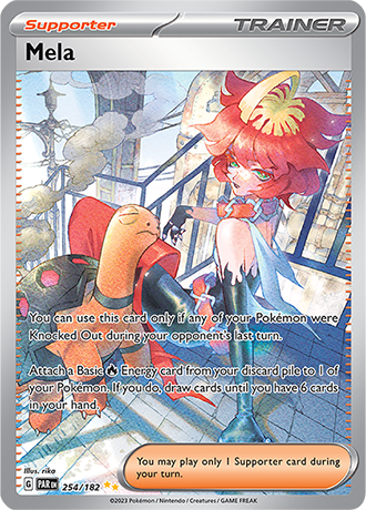 Pokemon Scarlet & Violet SV04: Paradox Rift Mela Special Illustration Rare- 254/182
