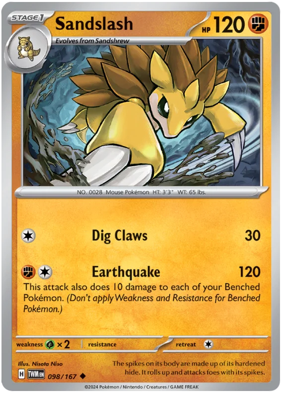 098/167  Sandslash  Twilight Masquerade  Uncommon