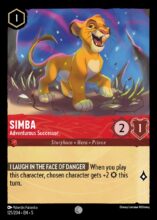 125/204 Simba - Adventurous Successor Lorcana Shimmering Skies Common