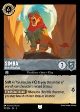 192/204 Simba - Son of Mufasa Lorcana Shimmering Skies Uncommon