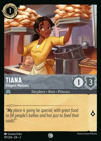 197/204 Tiana - Diligent Waitress Disney Lorcana Rise of the Floodborn Common