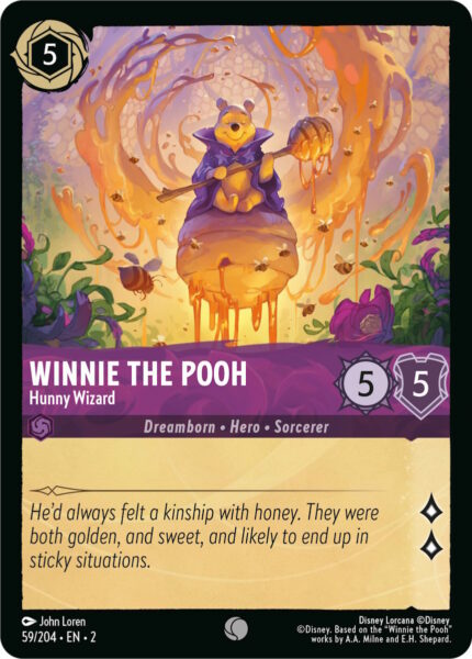 059/204 Winnie The Pooh - Hunny Wizard Disney Lorcana Rise of the Floodborn Common