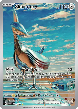 209/191 Surging Sparks Skarmory Illustration Rare