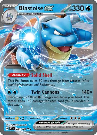 030/142 SCR Stellar Crown Blastoise ex Double Rare