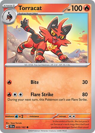 033/162 Torracat  Pokemon Temporal Forces  Common