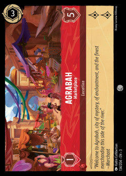 Agrabah - Marketplace Disney Lorcana into the inklands Common 134/204