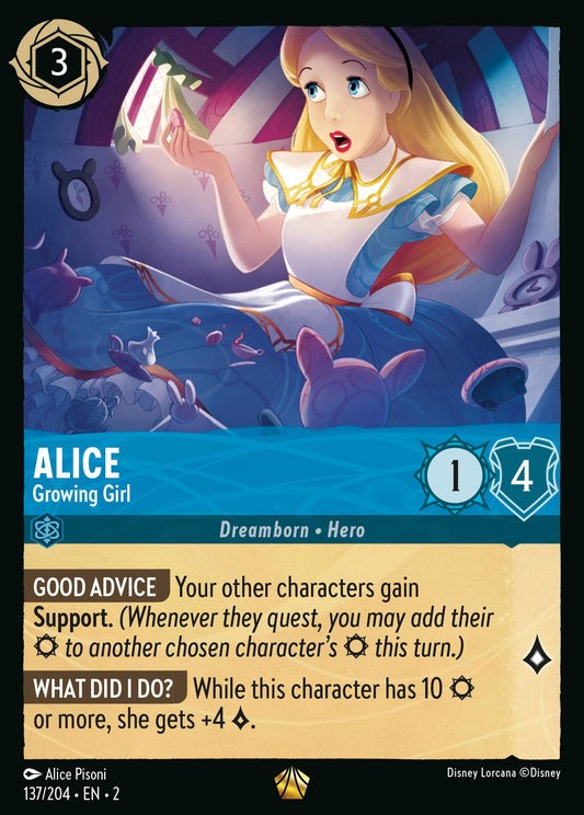 137/204 Alice - Growing Girl Disney Lorcana Rise of the Floodborn Legendary