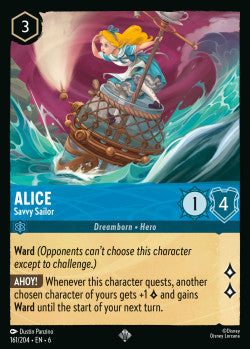 161/204	Disney Lorcana Azurite Sea Alice - Savvy Sailor Super Rare