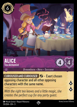 035/204 Alice - Tea Alchemist Super Disney Lorcana into the inklands Rare