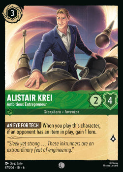 087/204 Disney Lorcana Azurite Sea Alistair Krei - Ambitious Entrepreneur Common