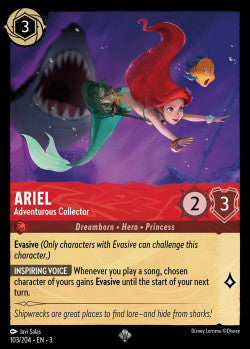 Ariel - Adventurous Collector Super Rare Disney Lorcana into the inklands 103/204