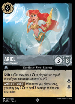 175/204 Ariel - Sonic Warrior Disney Lorcana Ursula’s Return Super Rare