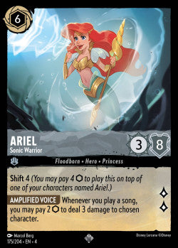 Ariel - Sonic Warrior Disney Lorcana Ursula’s Return Super Rare 175/204
