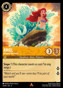 Ariel - Singing Mermaid Disney Lorcana Ursula’s Return Rare 003/204
