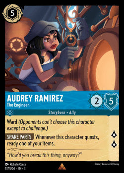 Audrey Ramirez - The Engineer Disney Lorcana into the inklands Rare 137/204
