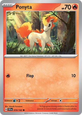 019/142 SCR Stellar Crown Ponyta Common