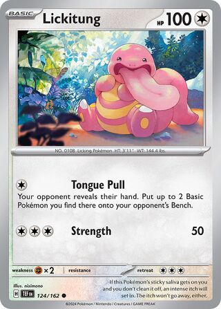 124/162 Lickitung  Pokemon Temporal Forces  Common