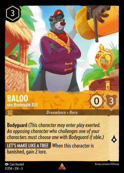 Baloo - von Bruinwald XIII Disney Lorcana into the inklands Rare 001/204