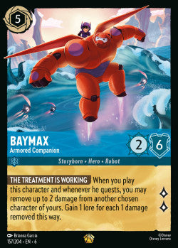 157/204 Disney Lorcana Azurite Sea Baymax - Armored Companion Legendary