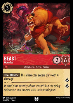 103/204 Beast - Wounded Disney Lorcana Ursula’s Return Uncommon