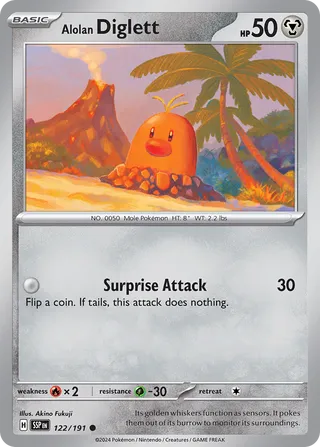 122/191 Surging Sparks Alolan Diglett Common