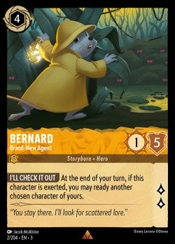 002/204 Bernard - Brand-New Agent Disney Lorcana into the inklands Rare FOIL